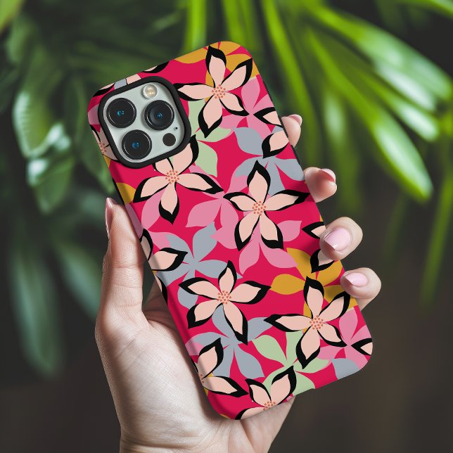 Colourful Modern Floral Pattern Bright Botanical Case-Mate iPhone Case (Creator Uploaded)