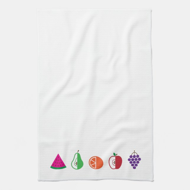 Colourful Modern Fruit Tea Towel (Vertical)