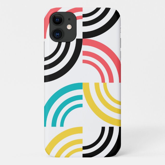 Colourful, modern, fun, cheerful geometric graphic Case-Mate iPhone case (Back)