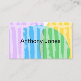 colourful modern geometric abstract art custom business card
