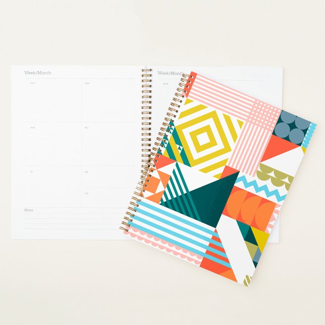 Colourful Modern Geometric Abstract Pattern  Planner (Creator Uploaded)