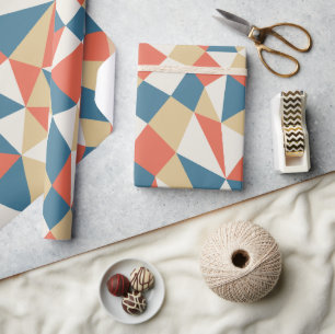 Colourful Modern Geometric Abstract Pattern Wrapping Paper