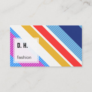 Colourful Modern Geometric Design Business Card