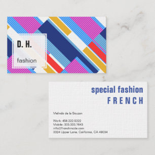 Colourful Modern Geometric Design Business Card