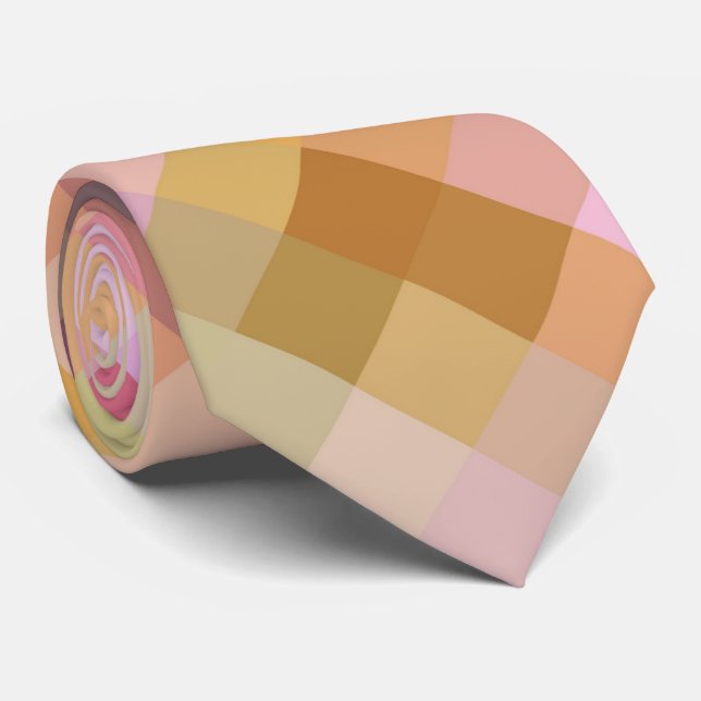 Colourful Modern Geometric Diamond Pattern #12 Tie (Rolled)