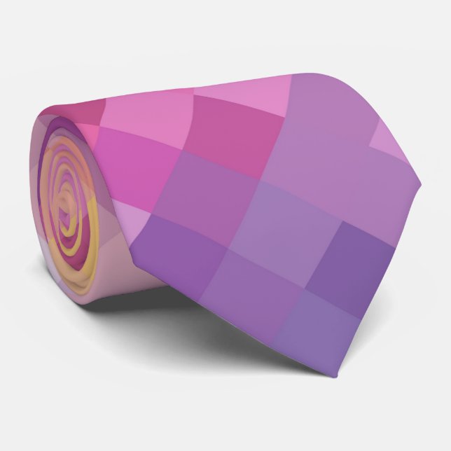 Colourful Modern Geometric Diamond Pattern #13 Tie (Rolled)