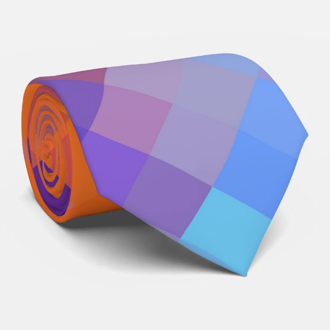 Colourful Modern Geometric Diamond Pattern #17 Tie (Rolled)
