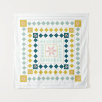 Colourful Modern Geometric Medallion Art Design