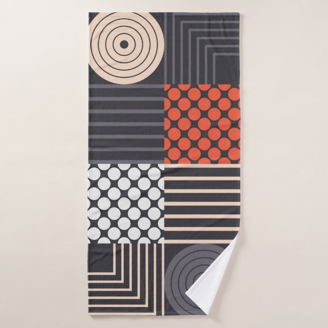 Colourful modern geometric seamless pattern bath towel (Bath Towel)