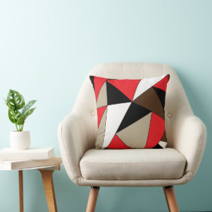 Colourful Modern Geometric Shapes Cushion