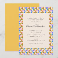 Colourful Modern Geometric Yellow Bridal Shower