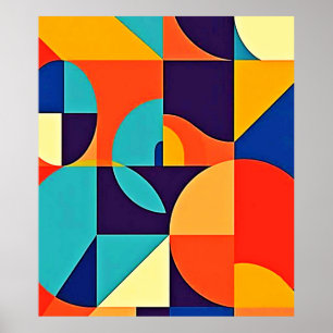 Colourful Modern Geometry Poster
