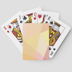 Colourful modern geometry with splatters playing cards