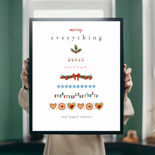 Colourful Modern holiday Christmas Tree Poster