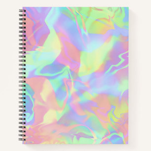 Colourful Modern Holographic Abstract Notebook