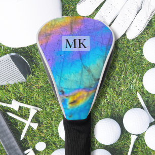 Colourful Modern Luxury Initial Monogram Golf Head Cover