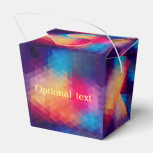 Colourful Modern Mosaic Geometric Pattern Favour Box