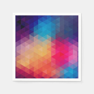 Colourful Modern Mosaic Geometric Pattern Napkin