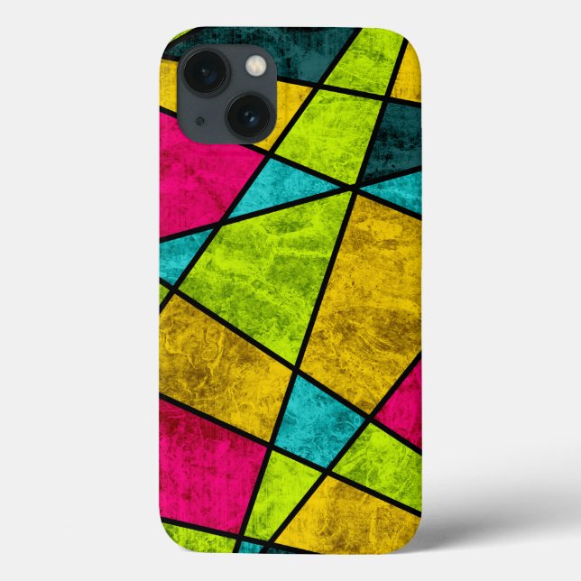 Colourful Modern Neon Abstract geometric shapes Case-Mate iPhone Case (Back)