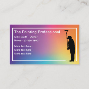 Colourful Modern Painter Business Card Template