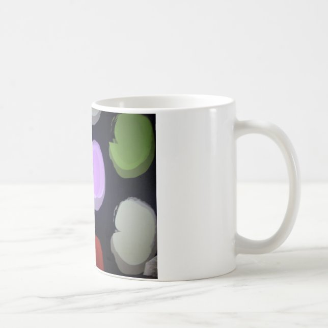Colourful Modern Pattern Polka Dot Art Print Coffee Mug (Right)