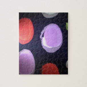 Colourful Modern Pattern Polka Dot Art Print Jigsaw Puzzle