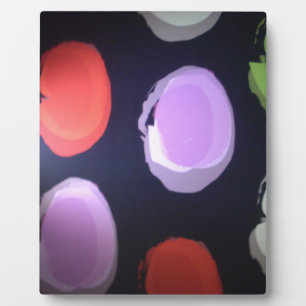 Colourful Modern Pattern Polka Dot Art Print Plaque