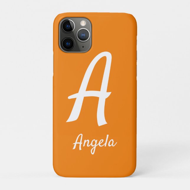 Colourful modern personalise initial name monogram Case-Mate iPhone case (Back)