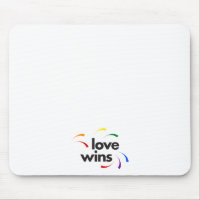Colourful, modern, playful design of Love Wins