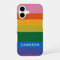 Colourful Modern Rainbow Stripes Personalised Name