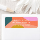 Colourful Modern Retro Return Address