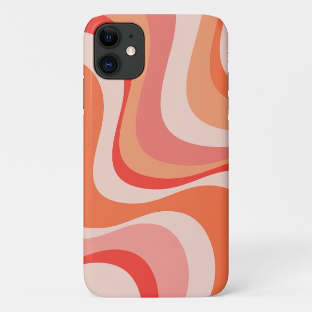 Colourful modern retro waves design Case-Mate iPhone case (Back)