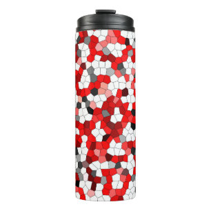 Colourful Modern Stained Glass Pattern Thermal Tumbler
