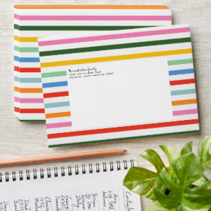 Colourful Modern Stripe Fun Mail Envelope