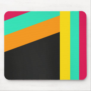 Colourful modern stripes pattern gel mouse pad