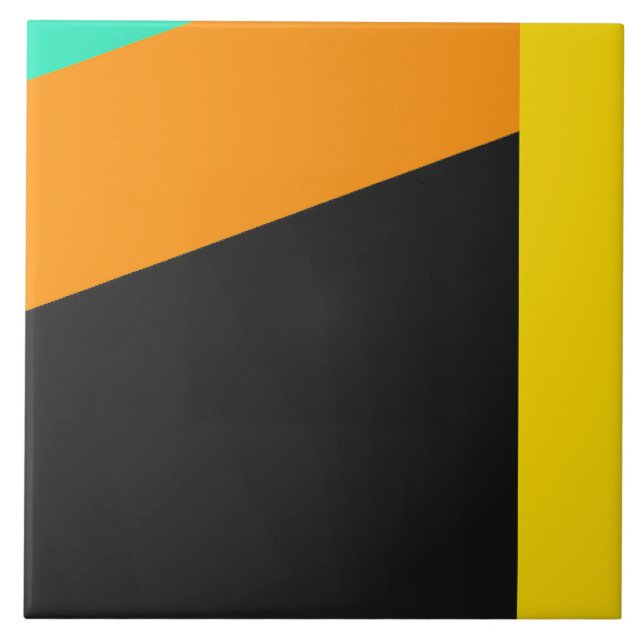 Colourful modern stripes pattern tile (Front)