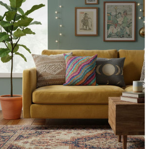 Colourful modern stylish chic geometric  cushion