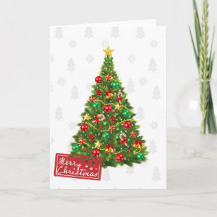 Colourful Modern Stylish Merry Christmas Holiday  Card