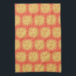 Colourful Modern Suns Yellow Pattern Tea Towel<br><div class="desc">Decorate your kitchen with this cool sunshine art towel. Makes a great housewarming,  birthday or wedding gift! 
You can customise it and add text too.
Check my shop for lots more colours and patterns!</div>