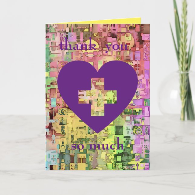Colourful Modern Thank You Card for Medical Staff (Front)