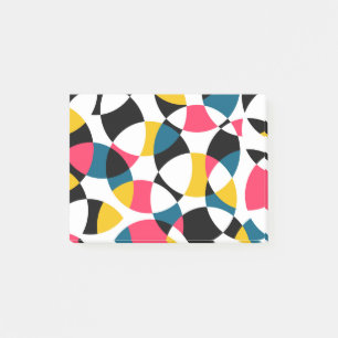 Colourful, modern, trendy, cool circular graphic post-it notes