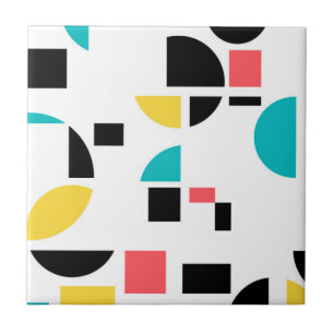 Colourful, modern, trendy, fun, cheerful geometric tile