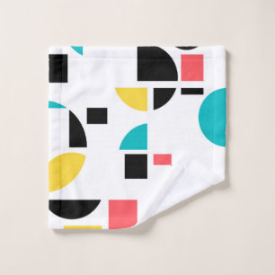 Colourful, modern, trendy, fun, cheerful geometric wash cloth