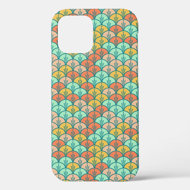Colourful Modern Trendy Geometric Fish Scale Case-Mate iPhone Case (Back)