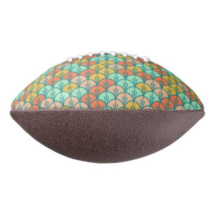 Colourful Modern Trendy Geometric Fish Scale Football