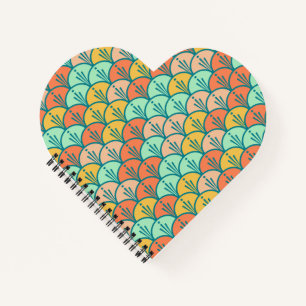 Colourful Modern Trendy Geometric Fish Scale Notebook