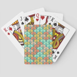 Colourful Modern Trendy Geometric Fish Scale Playing Cards