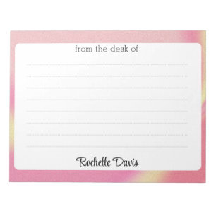 Colourful Modern Trendy Gradient From the Desk of Notepad