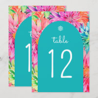 Colourful Modern Tropical Watercolor Floral Weddin