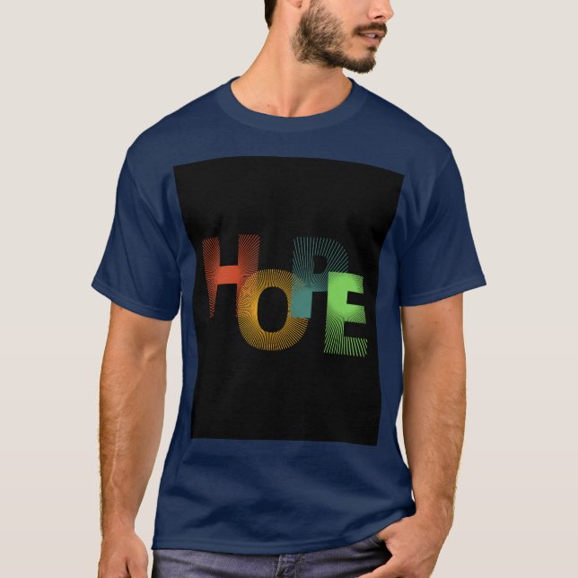 Colourful modern typography t-shirt (Front)
